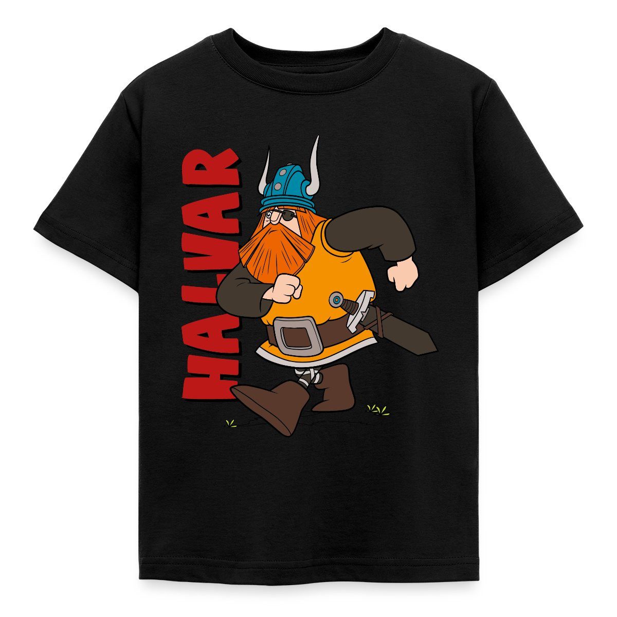 Spreadshirt T-Shirt Wickie Und Die Starken Männer Halvar Kinder T-Shirt (1-tlg)