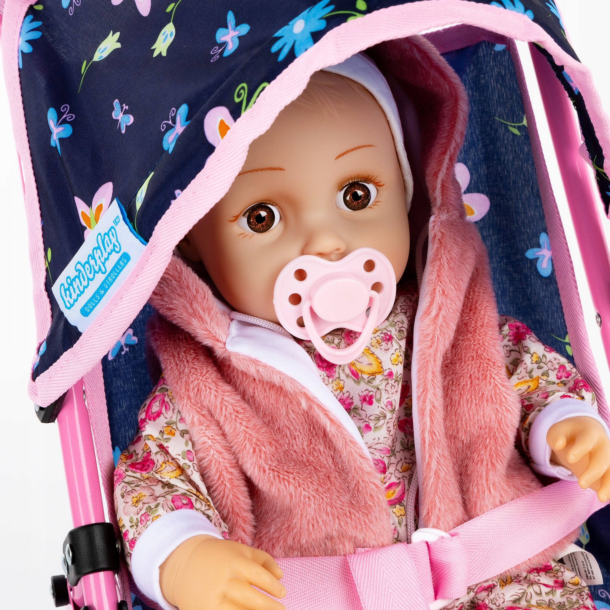 Kinderplay Dolls & Strollers Puppenbuggy Puppenwagen Buggy – leicht & klappbar – Spielspaß für Kinder – Bild 5 von 5