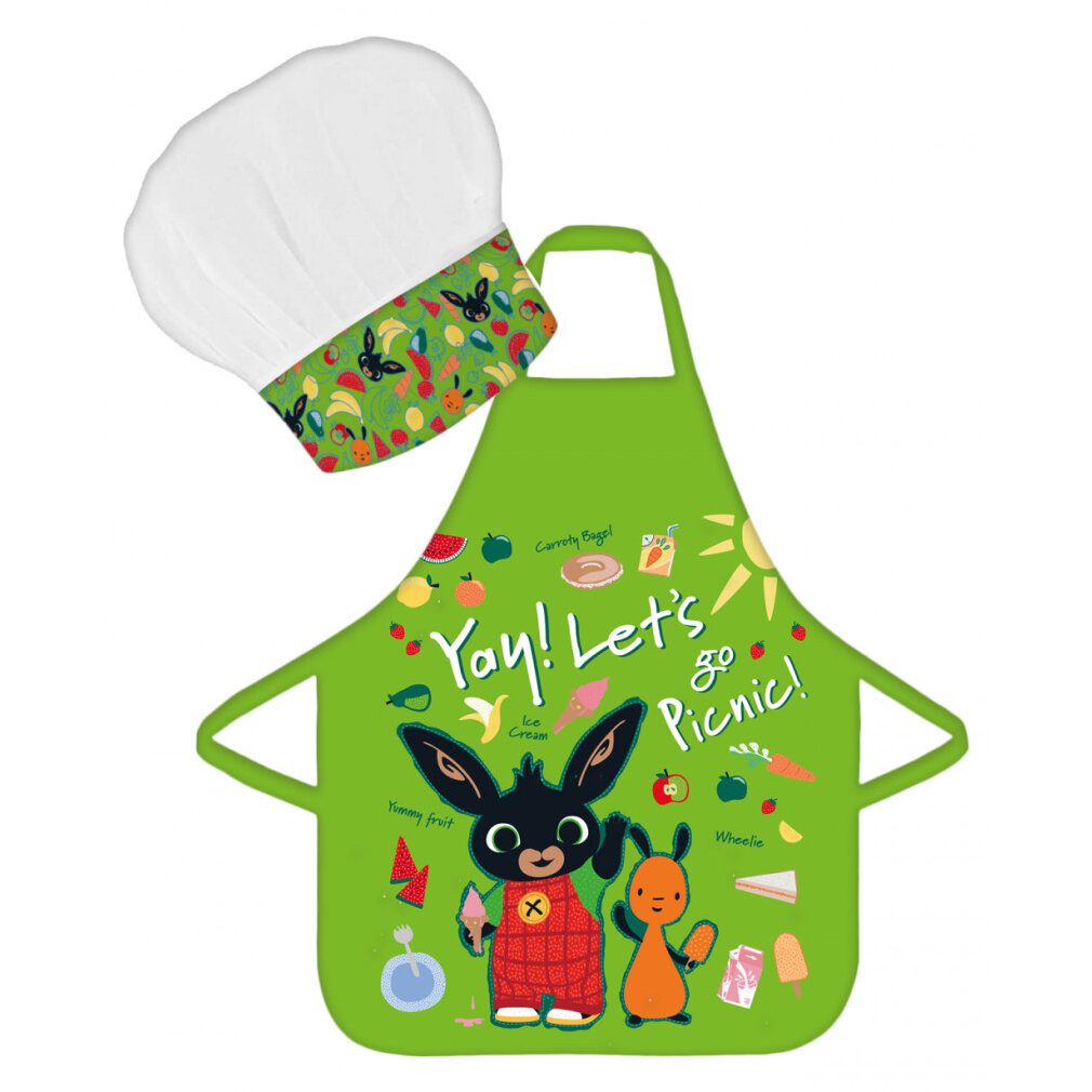 BrandMac Kochschürze Bing Picnic Kinder Schürze 2-teiliges Set