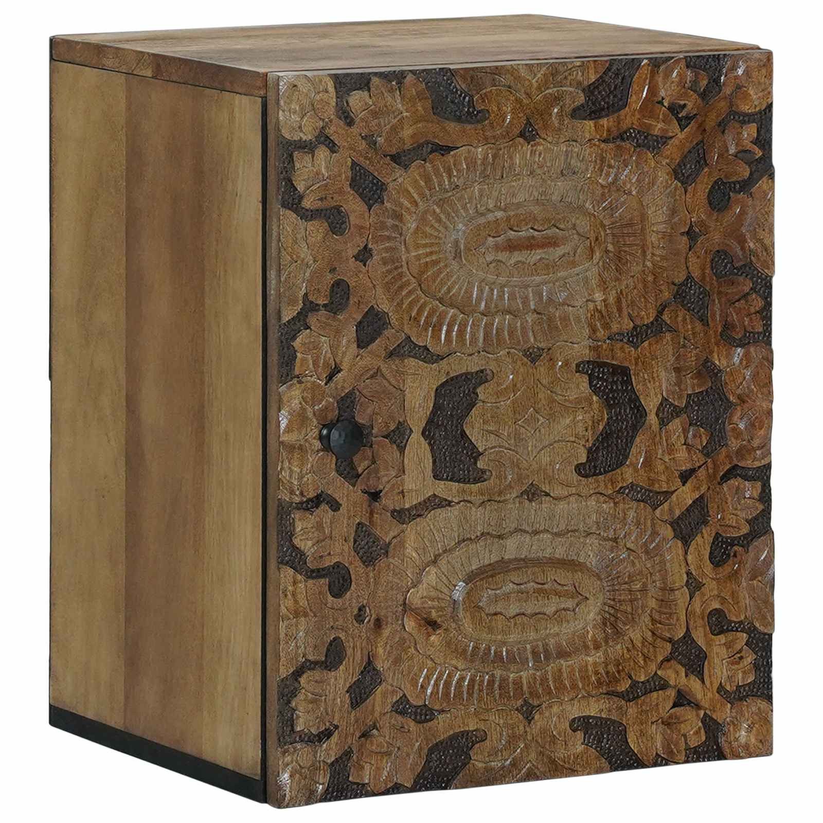 vidaXL Badezimmer-Set Badezimmer Hängeschrank mit Speicher Braun 38 x 33,5 x 48 cm, (1-St)