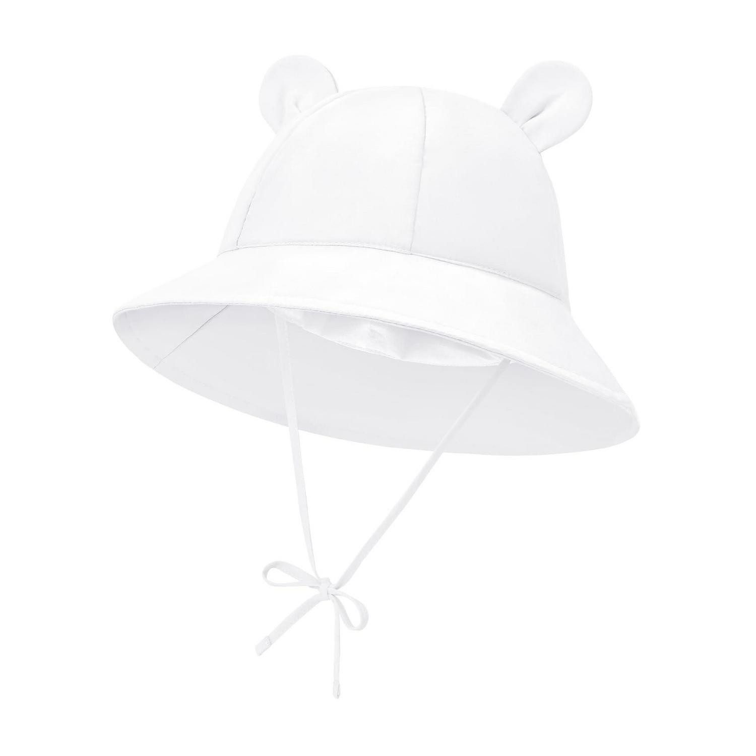 LuxusKollektion Sonnenhut Sonnenhut Baby Unisex UV Schutz UPF50 Mütze Fischerhut 2-4 Jahre Weiß