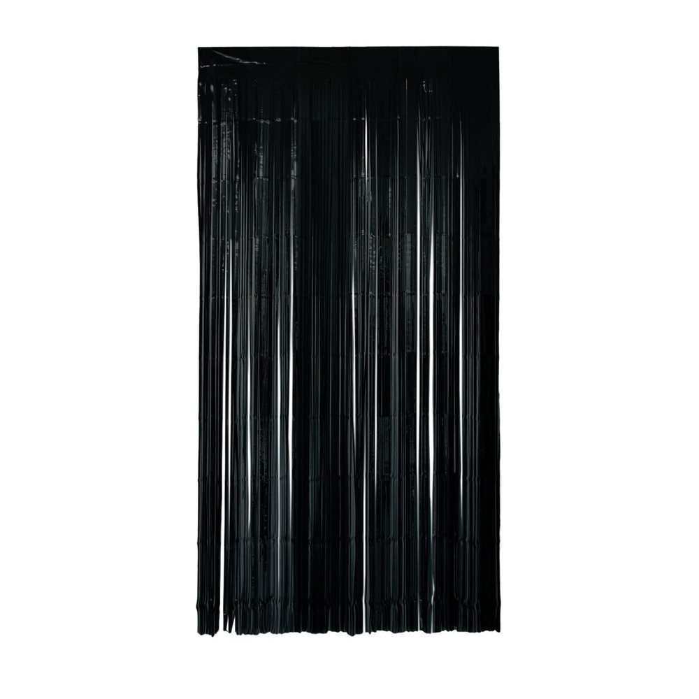 MICA Aufblasbares Partyzubehör Partyvorhang - schwarz/matt - 100 x 182 cm