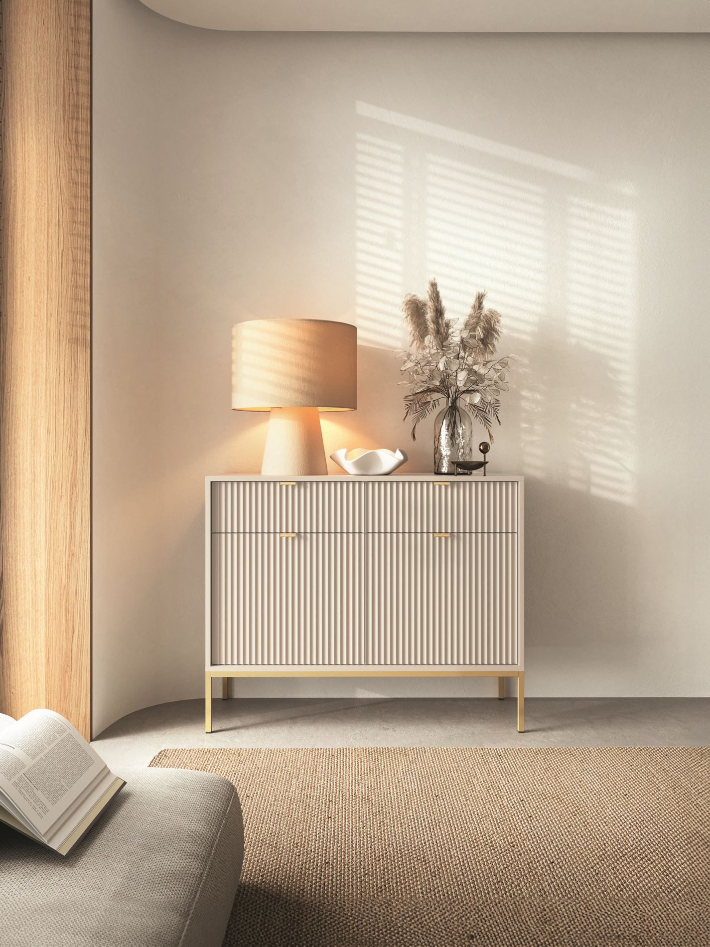 Selsey Sideboard VELLORE, 2-türig mit geriffelten günstig online kaufen
