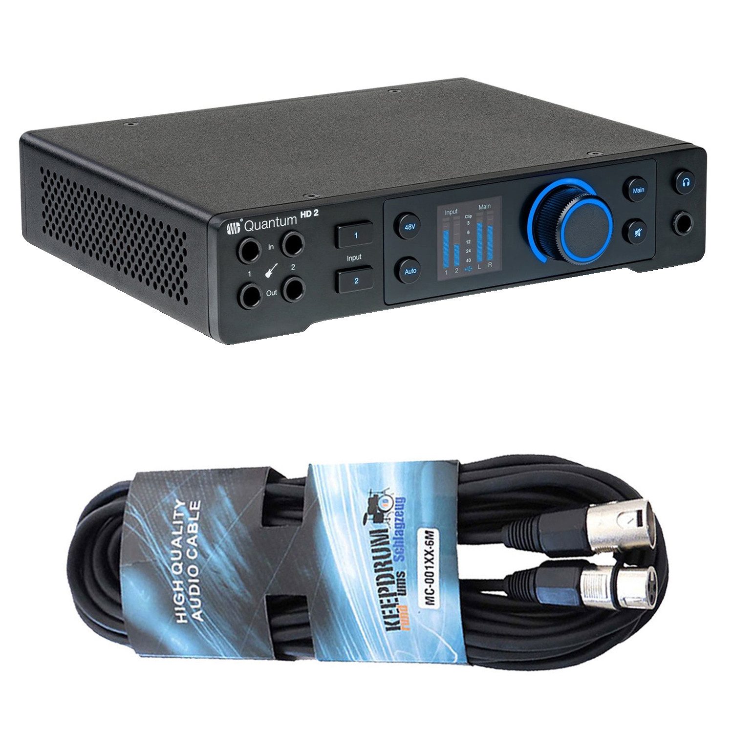 Presonus USB-C Audio-Interface Quantum HD2 mit Kabel Digitales Aufnahmegerät