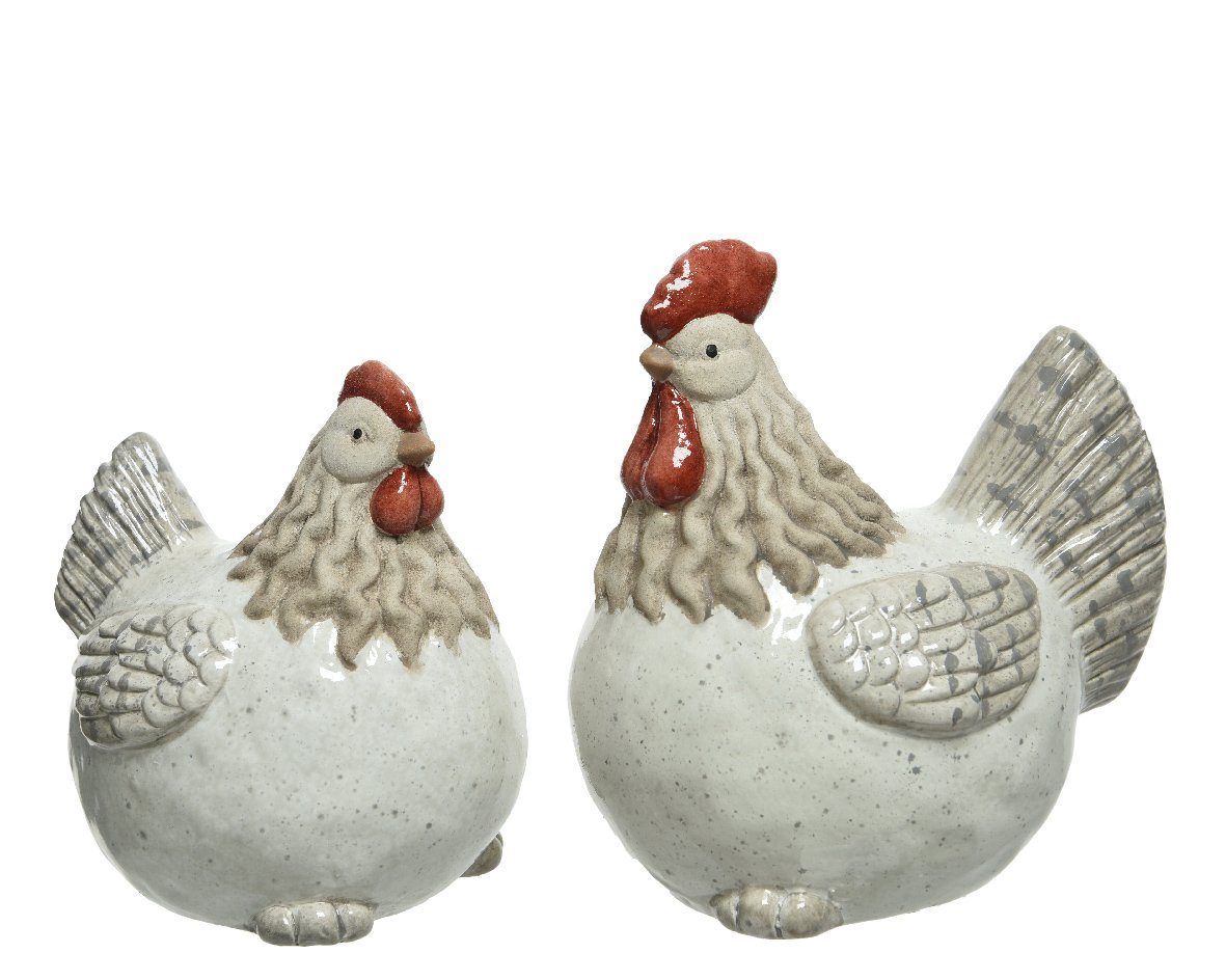 Decoris season decorations Osterfigur, Dekofiguren Hahn und Henne Keramik 1 günstig online kaufen