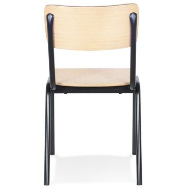 KADIMA DESIGN Esszimmerstuhl PARVATI Klassisch Stuhl mit Lehne Helles Wood