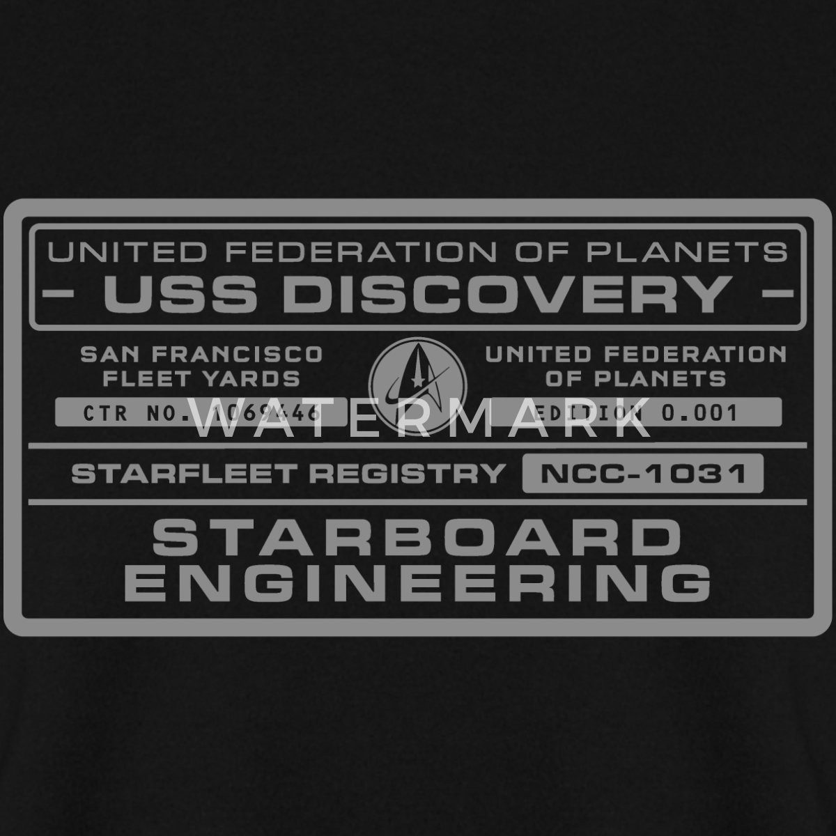 Spreadshirt Sweatshirt Star Trek Discovery Raumschiff Plakette Unisex Pullover (1-tlg)