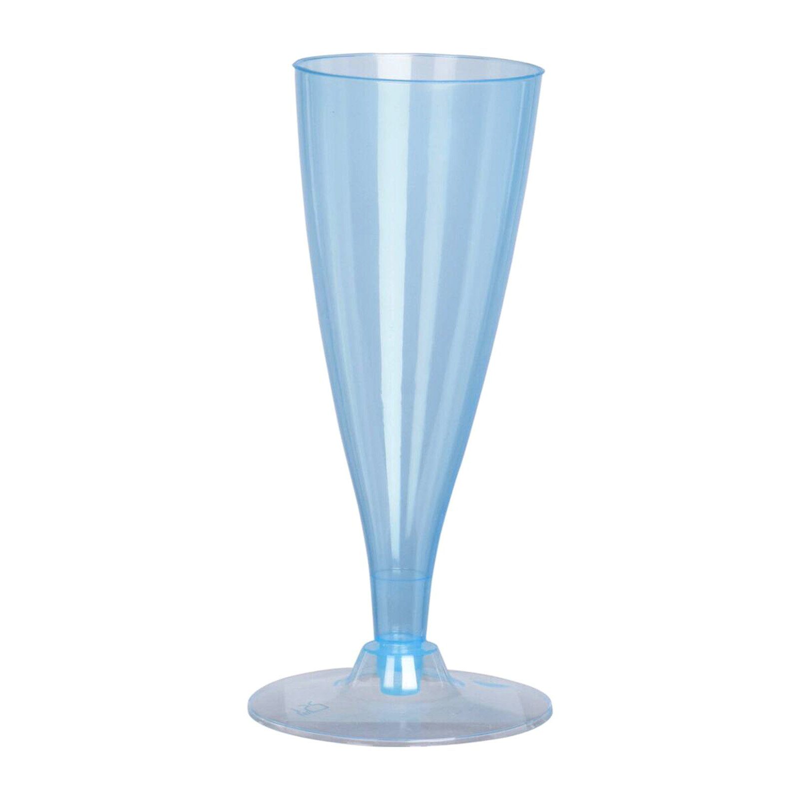 HAC24 Sektglas Plastik Sektglas 130 ml Champagnerglas Sektkelch Plastikglas, 16-tlg., Kunststoff, Wiederverwendbar