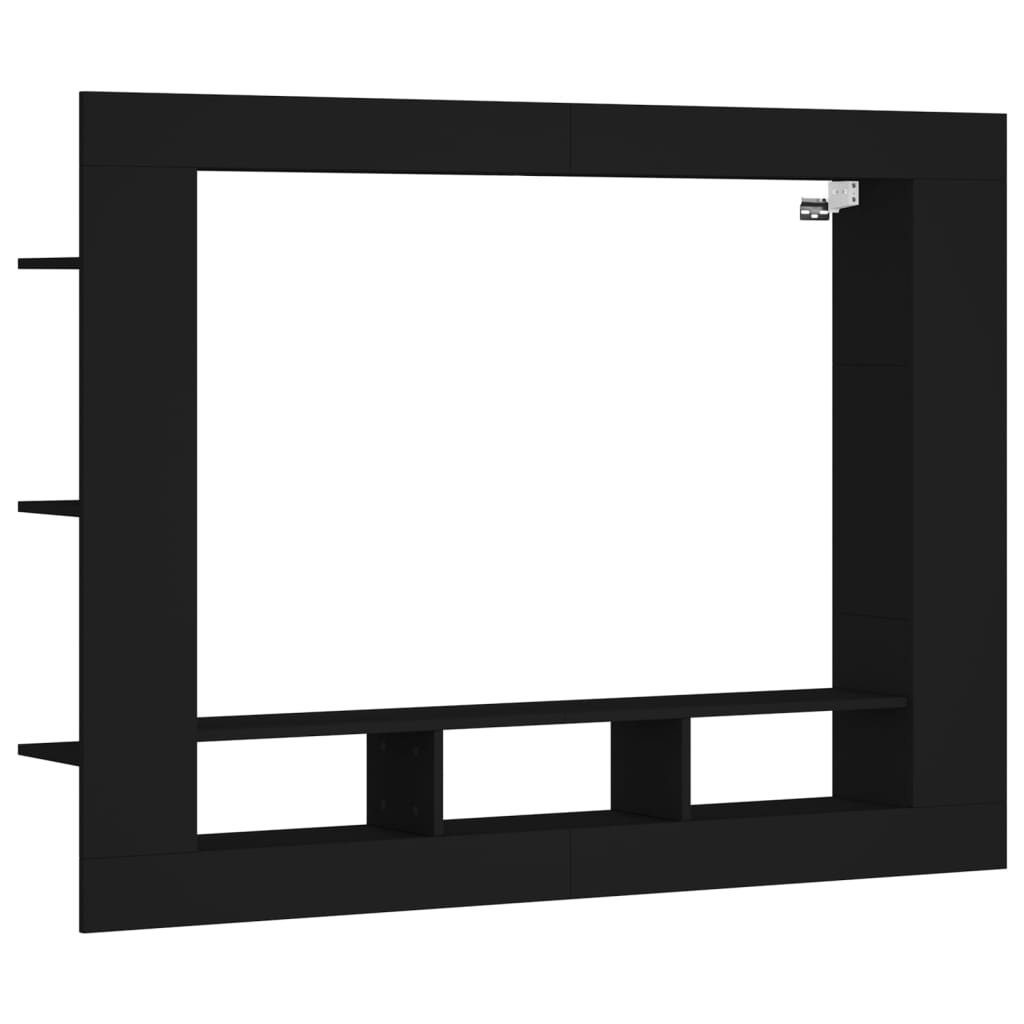 vidaXL TV-Wand TV-Schrank Schwarz 152x22x113 cm Holzwerkstoff, (1-St)