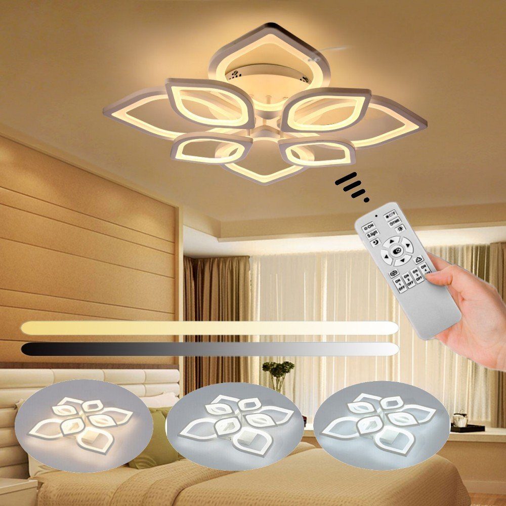 Moderner LED-Kristallleuchter 5 Licht 54W Chrom Unterputz-Deckenbeleuchtung  für Schlafzimmer Flur 6500K, weißes Licht