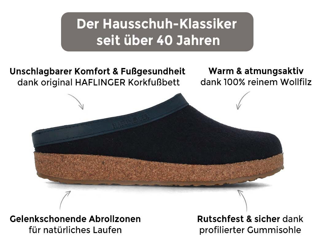 Haflinger Filzclog Grizzly Torben Hausschuh Bestseller