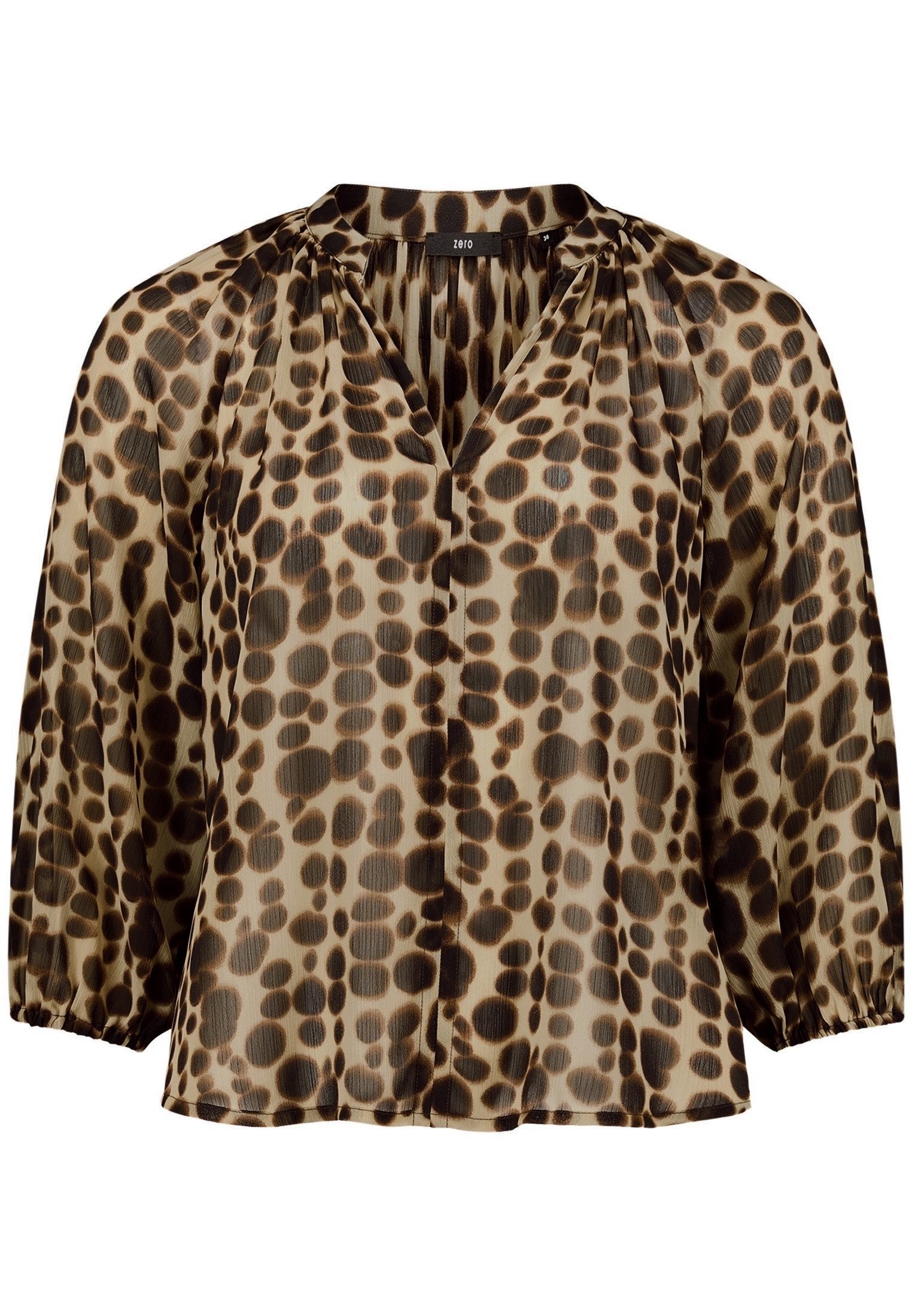 Zero Schlupfbluse Damen im Leo-Look