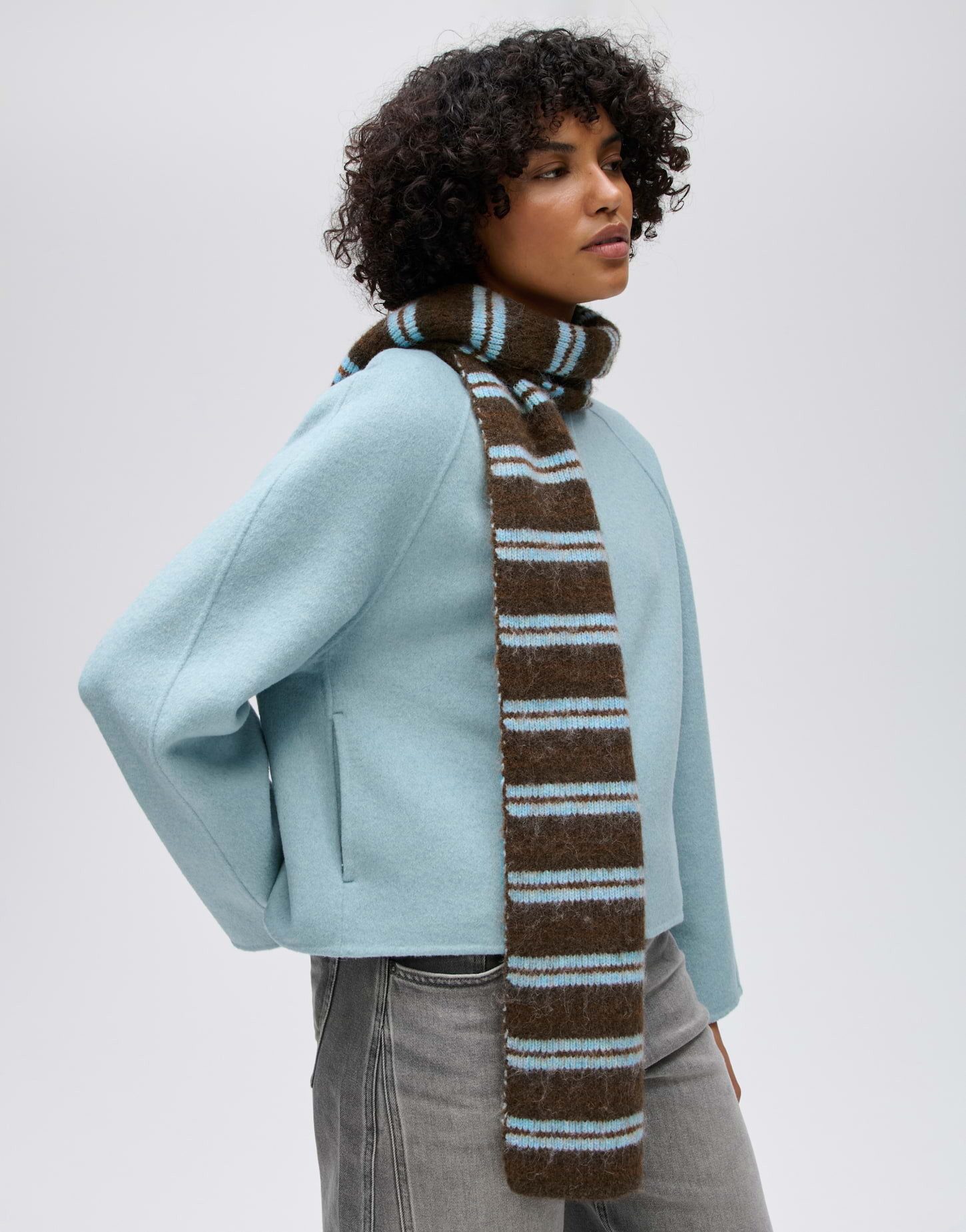 OPUS Strickschal Atartan scarf aus weichem Strick, Flauschige Struktur für einen stilvollen, modernen Look
