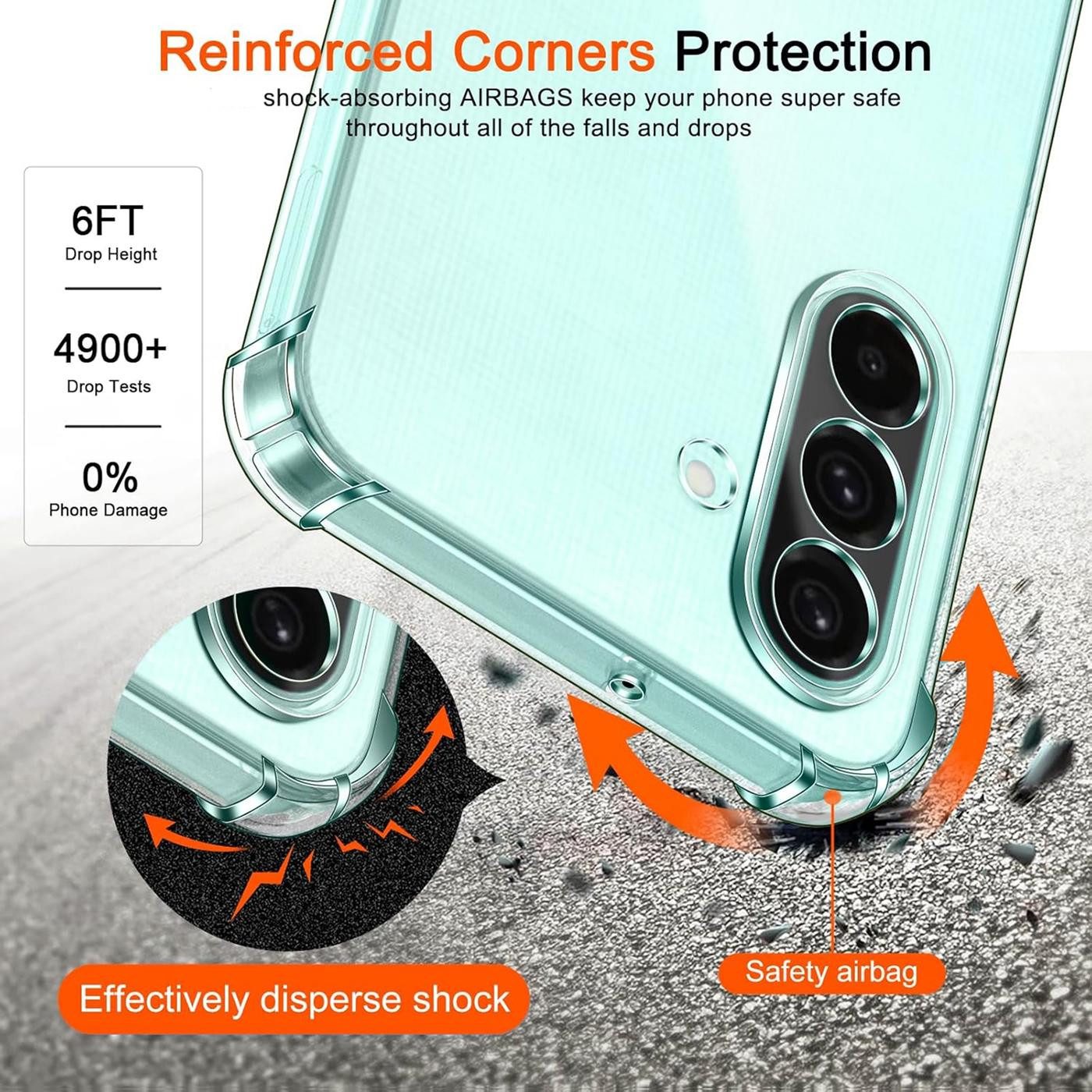 CoolGadget Handyhülle Anti Shock Rugged Case für Samsung Galaxy A27 5G 6,7 Zoll, Slim Cover mit Kantenschutz Schutzhülle für Samsung A27 5G Hülle – Bild 5 von 5