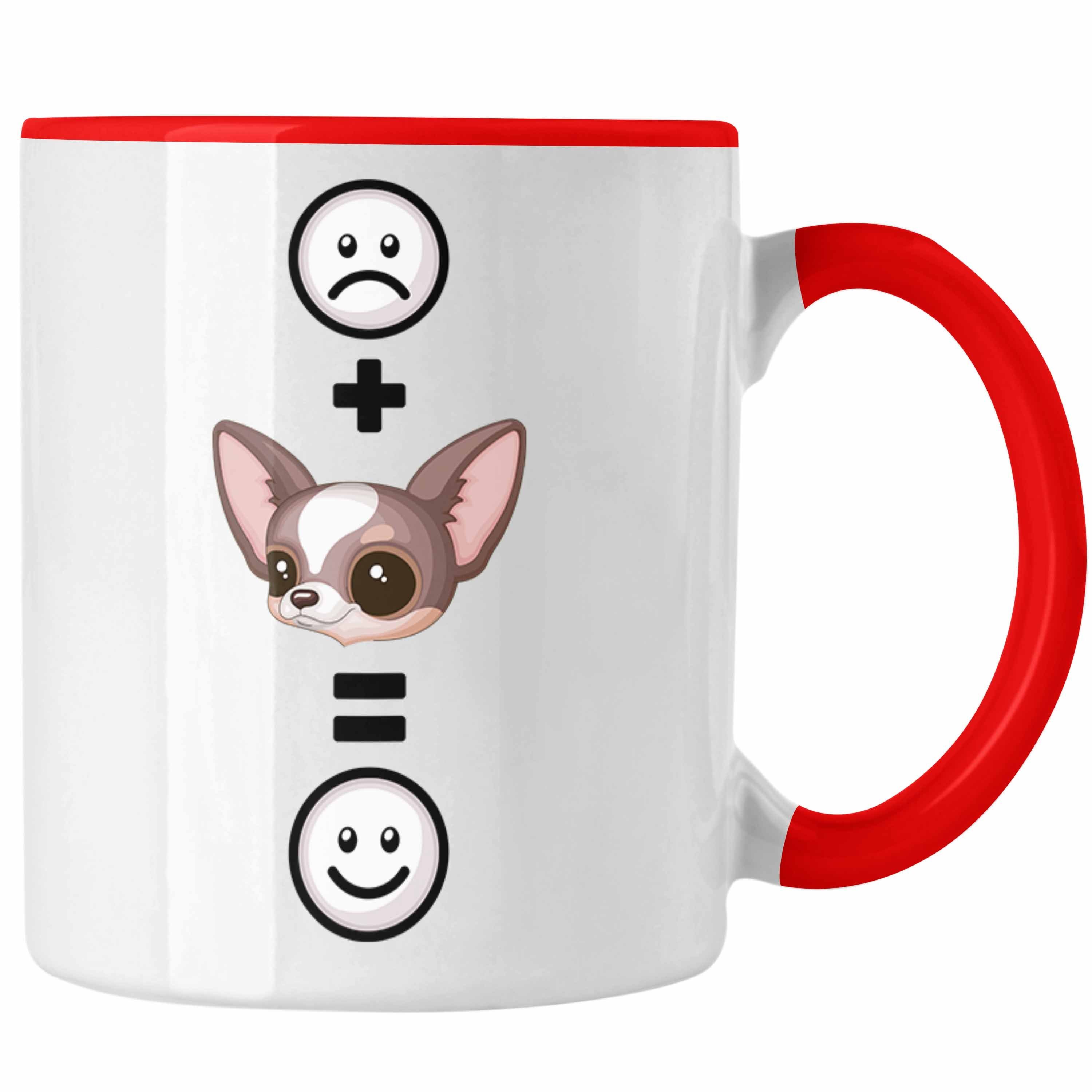 Trendation Tasse Chihuahua Tasse Geschenk für Chihuahua Besitzer Lustige Geschenkidee : Rot | Teetassen