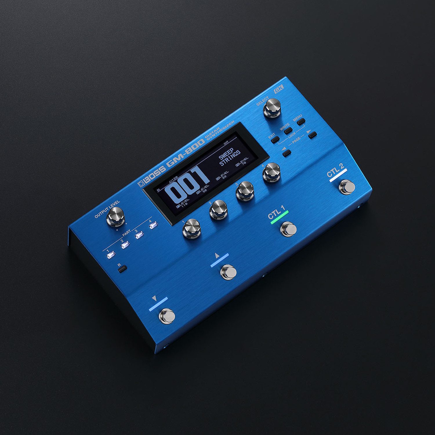 Boss by Roland E-Bass Boss GM-800 Effektgerät Synthesizer-Pedal Bass-Bundle, Effektgerät, Synthesizer, Pedal, mit Basstonabnehmer, Serial GK-Kabel und Tuch