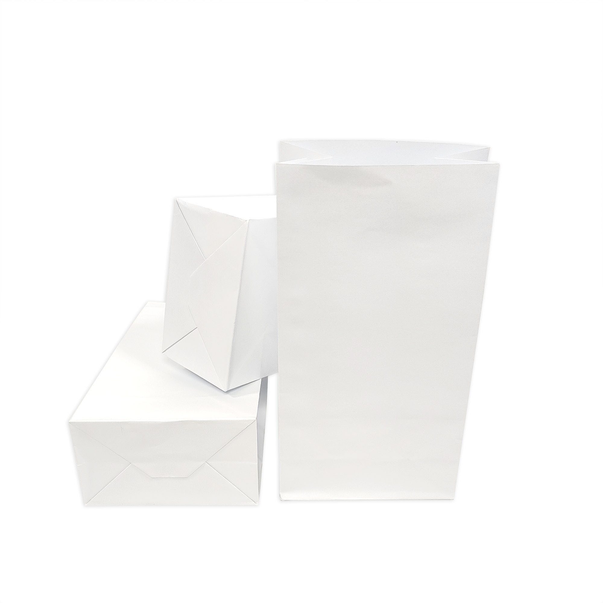 Frau WUNDERVoll Papierdekoration 60 Papiertüten mit Boden - weiß matt, 100g Papier