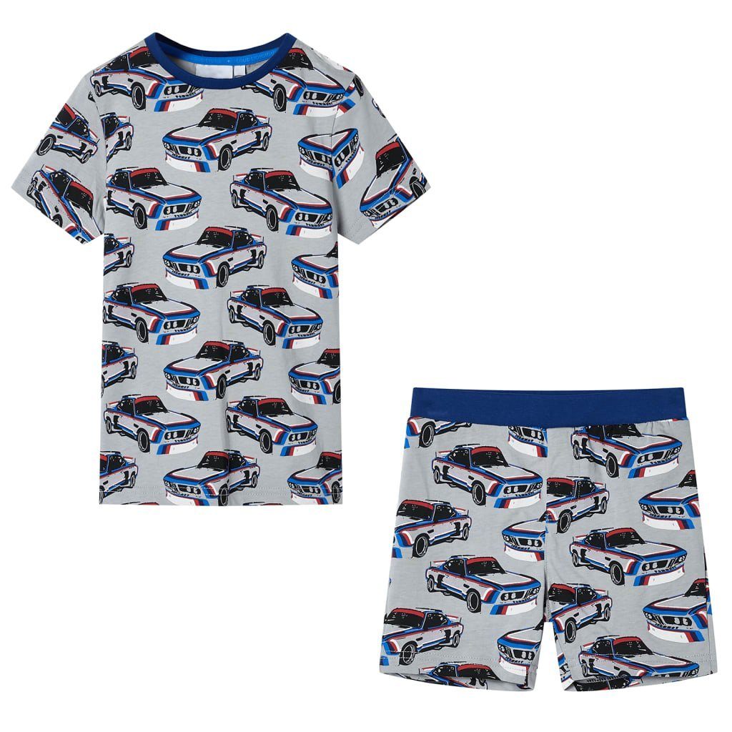 Pyjama Kinderpyjama mit Kurzen Ärmeln Grau 92