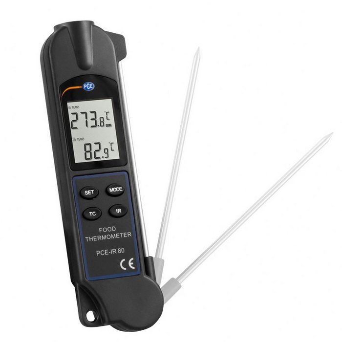 PCE Instruments Gartenthermometer PCE Infrarotthermometer PCE-IR 80 Einstechthermometer Lebensmittelthermometer zwei Messarten bis 330°C
