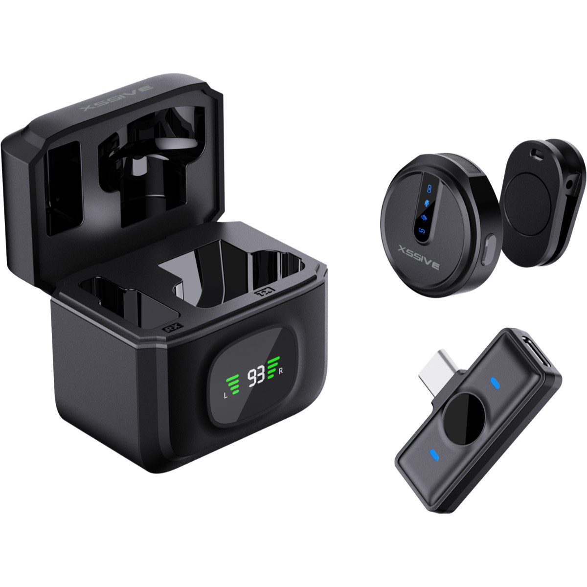 Xssive Mikrofon XSS-MP01, Kristallklarer Klang, 9 h Akkulaufzeit, magnetischer Clip