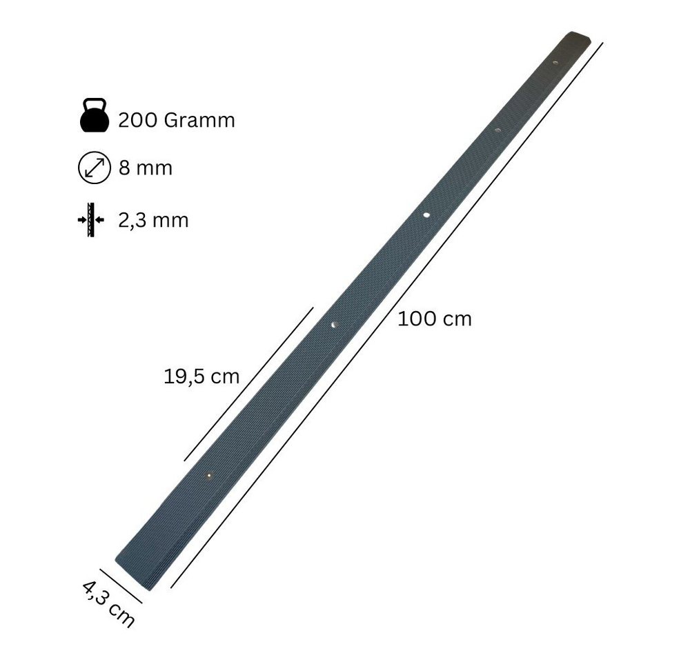 Thumbnail - Hanse Syntec Systems Wandanschlussprofil HSS Wandanschlussprofil DP 43, Kappleiste, nach DIN, 43mm & 100cm (1-St)