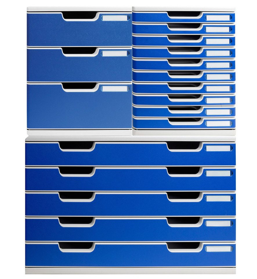 Thumbnail - EXACOMPTA Schubladenbox Schubladenbox MODULO A3, 10 geschlossene Laden - Blau - 324003D, Boxen modulierbar