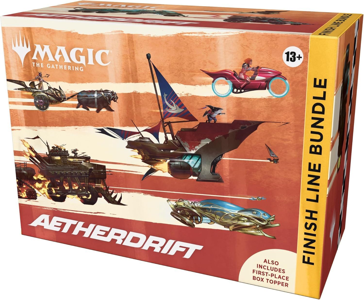 Magic the Gathering Sammelkarte Aetherdrift Finish Line Bundle Fat Pack Englisch, Includes 6 Booster Packs