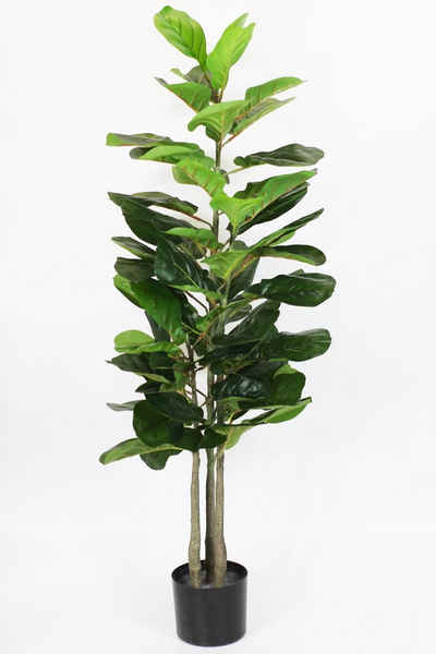 Kunstpflanze KP392 Ficus Lyrata, Arnusa, Höhe 115 cm, Real-Touch, fertig im Topf