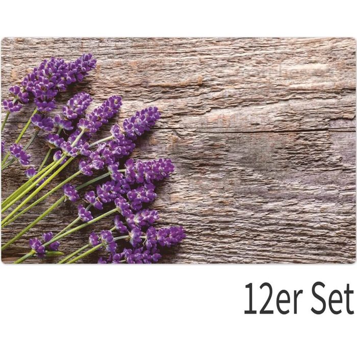 Platzset Platzset Lavendel Blüten Vintage 12 Stk. 43 5 cm matches21 HOME & HOBBY (12-St)