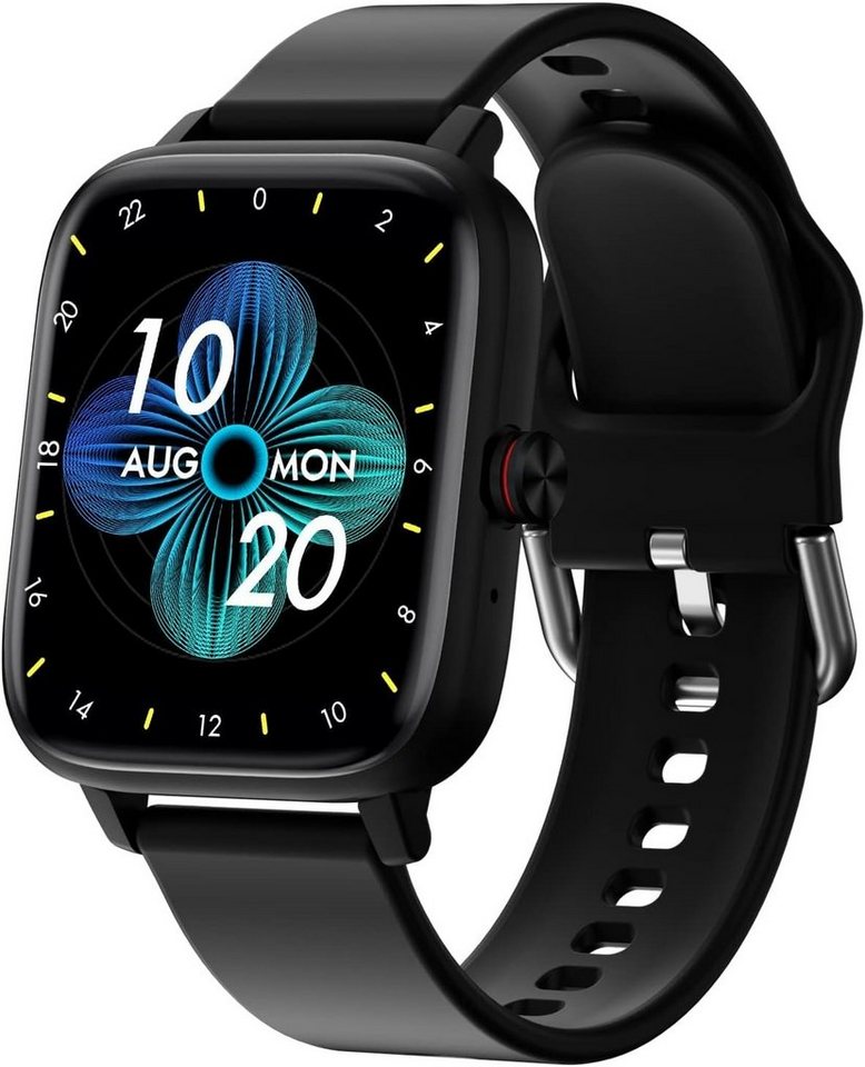 Luoba Smartwatch (1,69 Zoll, Andriod iOS), Uhr mit Telefonfunktion Fitness  Tracker Pulsmesser Kalorien Stoppuhr