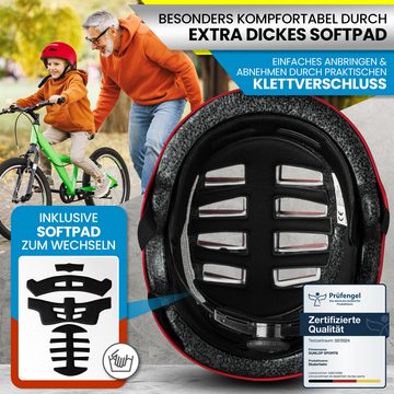 Dunlop Fahrradhelm Fahrradhelm Skaterhelm Helm S-L, Test Sehr Gut - Leichter robuster Allrounder Helm, Schnellverschluss