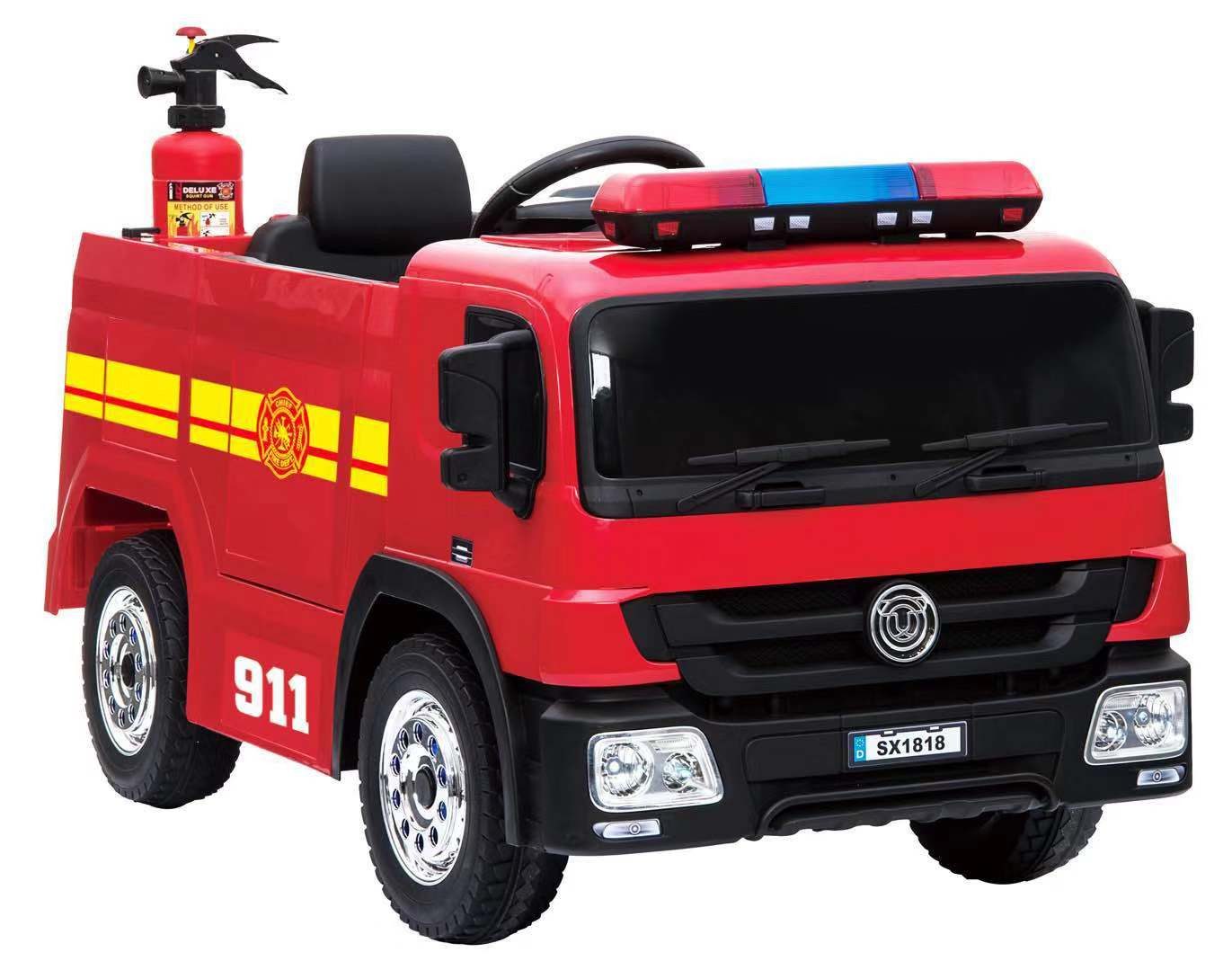 BoGi Elektro-Kinderauto Feuerwehrauto Kinderauto Kinderfeuerwehrauto Elektroauto 12V 10Ah
