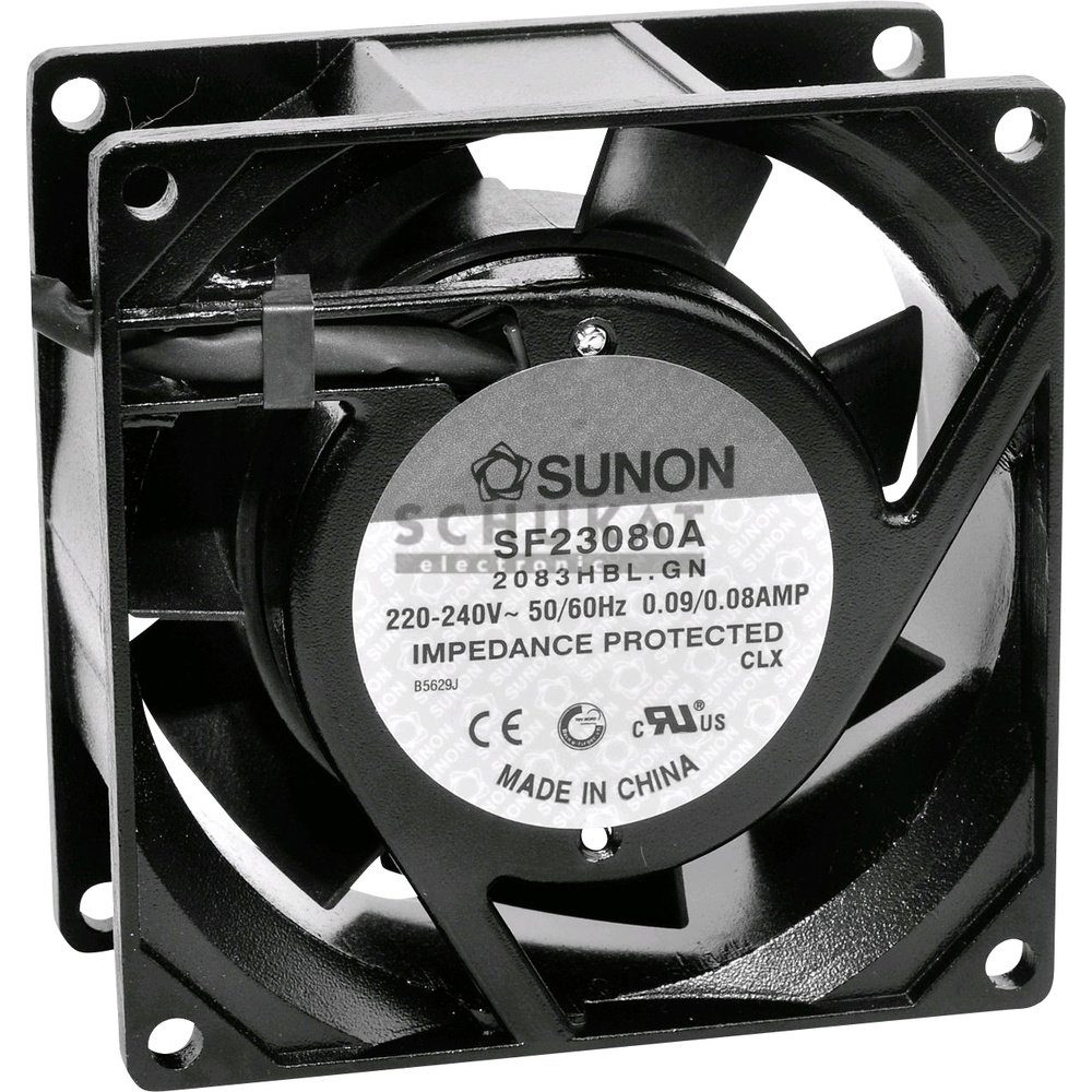 Gehäuselüfter Sunon SF23080A2083HSL Axiallüfter 230 V/AC 39.07 m³/h (L x B x H) 80 x