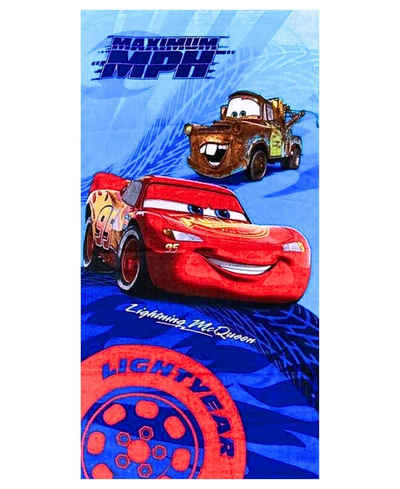 Disney Cars Badetuch Lightning McQueen, Baumwolle, Kinder Strandtuch 70 x 140 cm