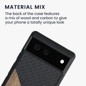 kwmobile Handyhülle Hülle für Google Pixel 6, Holz Handy Schutzcase - Handy Case Schutzhülle - Smartphone Cover
