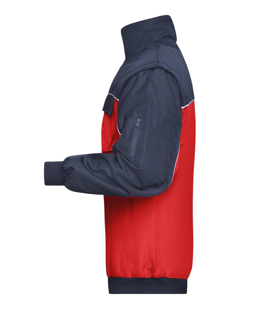 abnehmbaren Nicholson JN810 Arbeitsjacke Robuste James Arbeitsjacke Workwear red/navy Jacket mit Ärmeln &
