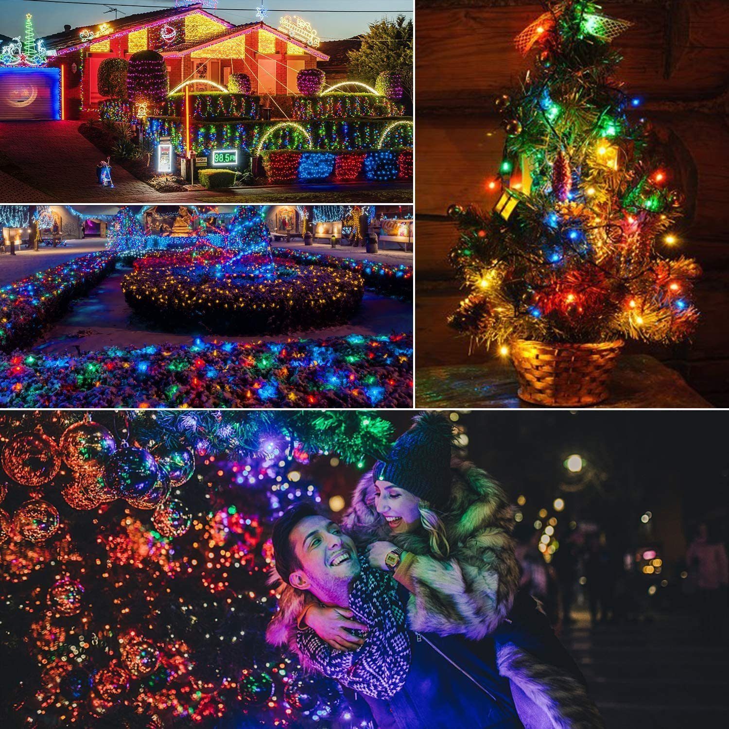 weihnachten, Lichtervorhang IP44 fenster 8Modi Weihnachtsdeko, LED 200-flammig, fensterbilder Weihnachtsbäume für Elegear Weihnachtsdeko, LED-Lichterkette