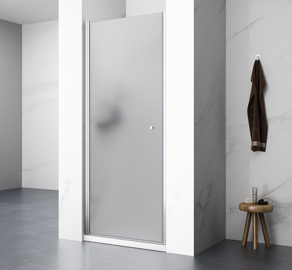 Aqualine Dusch-Drehtür PILOT Drehduschtür 800mm, 80x190 cm, Aqualine-PT080W