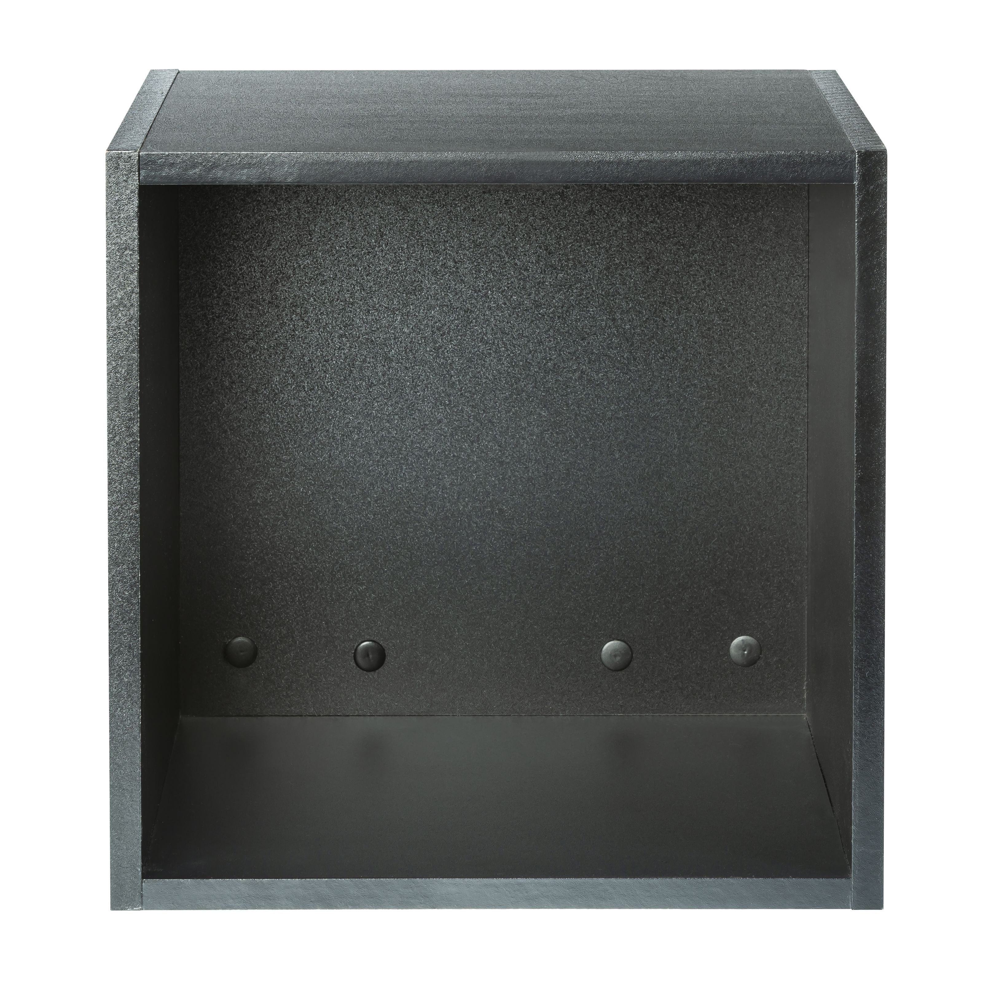 MUSIC STORE Mischpult, (Vinyl Cube 110 Schwarz Stabiler Vinyl-Aufbewahrungskubus MDF-Holz Für 110 LPs und Maxi-Singles 12 Zoll Format Einfacher Aufbau Stapelbar Dekorativ, DJ-Möbel, Vinyl Aufbewahrung), Vinyl-Aufbewahrungskubus, LP-Aufbewahrung, Vinyl-Organizer