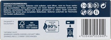 Hanseatic 100 Stück Alkaline Power, AA Mignon Batterie, LR06 (100 St), bis zu 5 Jahren Lagerfähigkeit