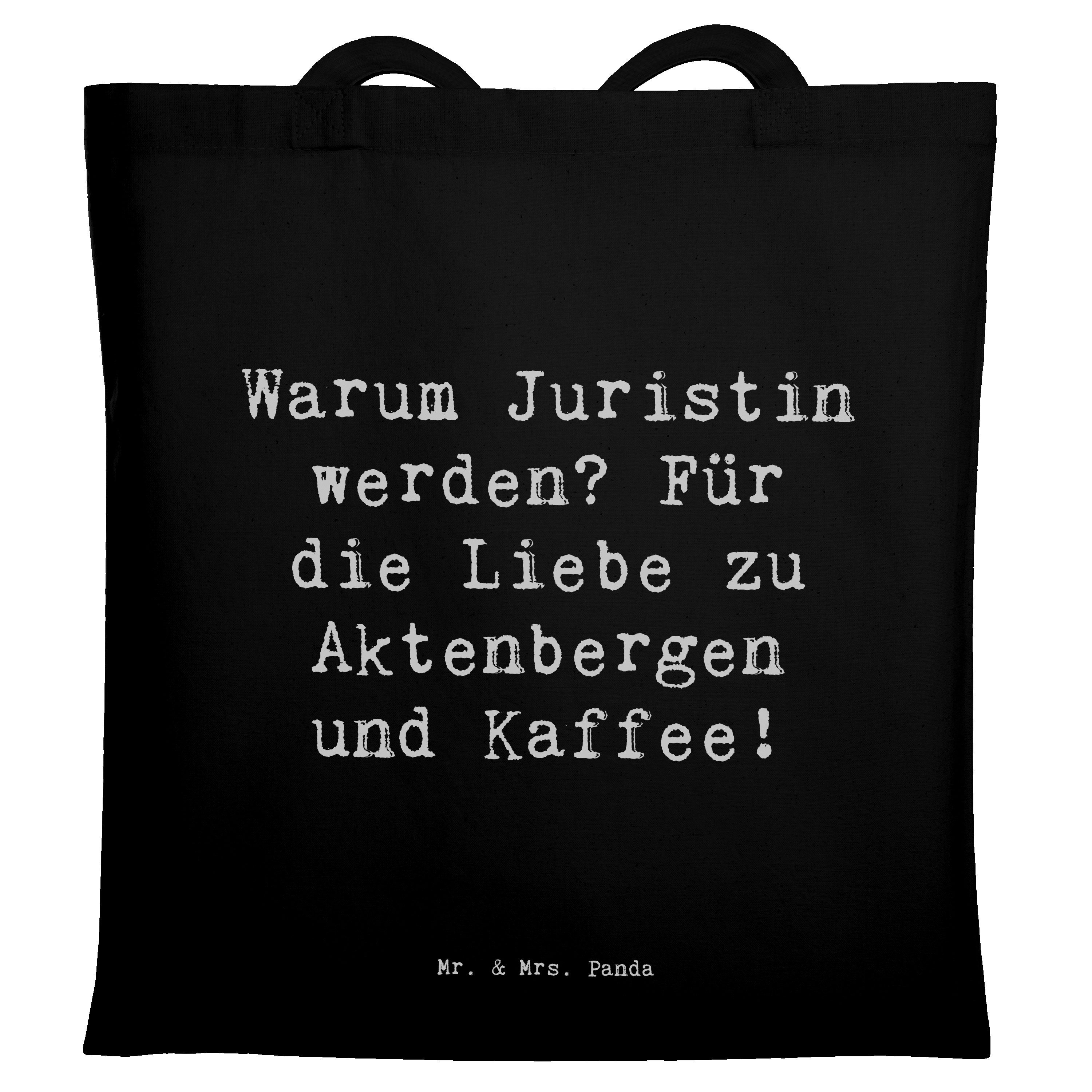 Tragetasche Spruch Juristin Liebe - Schwarz - Geschenk, Rechtsanwältin, Berufsall