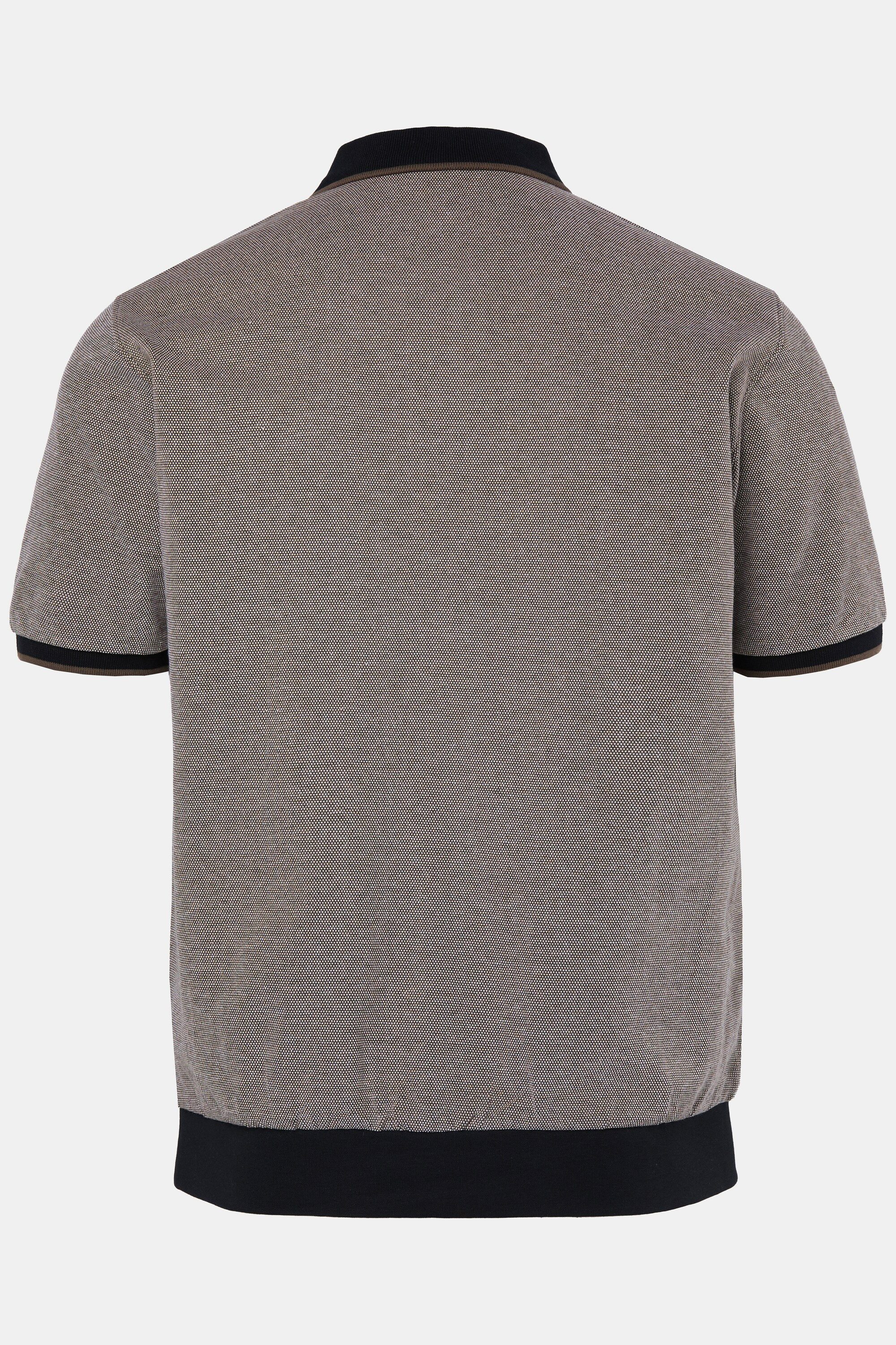 Men Plus Poloshirt Poloshirt Halbarm Bauchfit Piqué