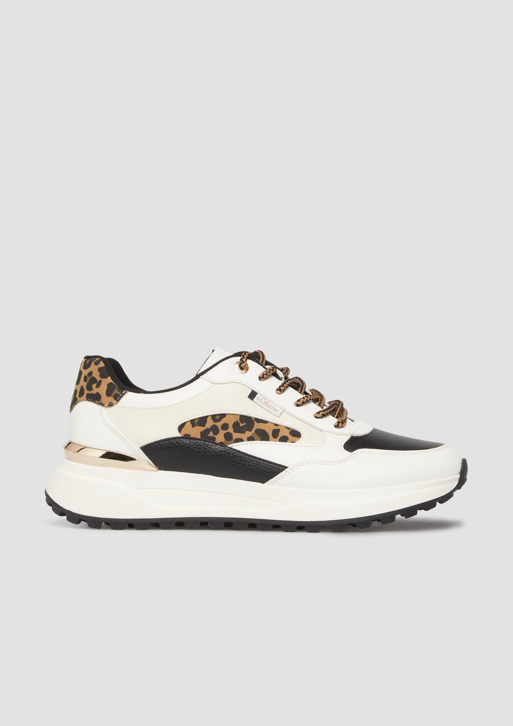 s.Oliver Sneakers Sneaker Sneaker in Leder-Optik mit Artwork günstig online kaufen