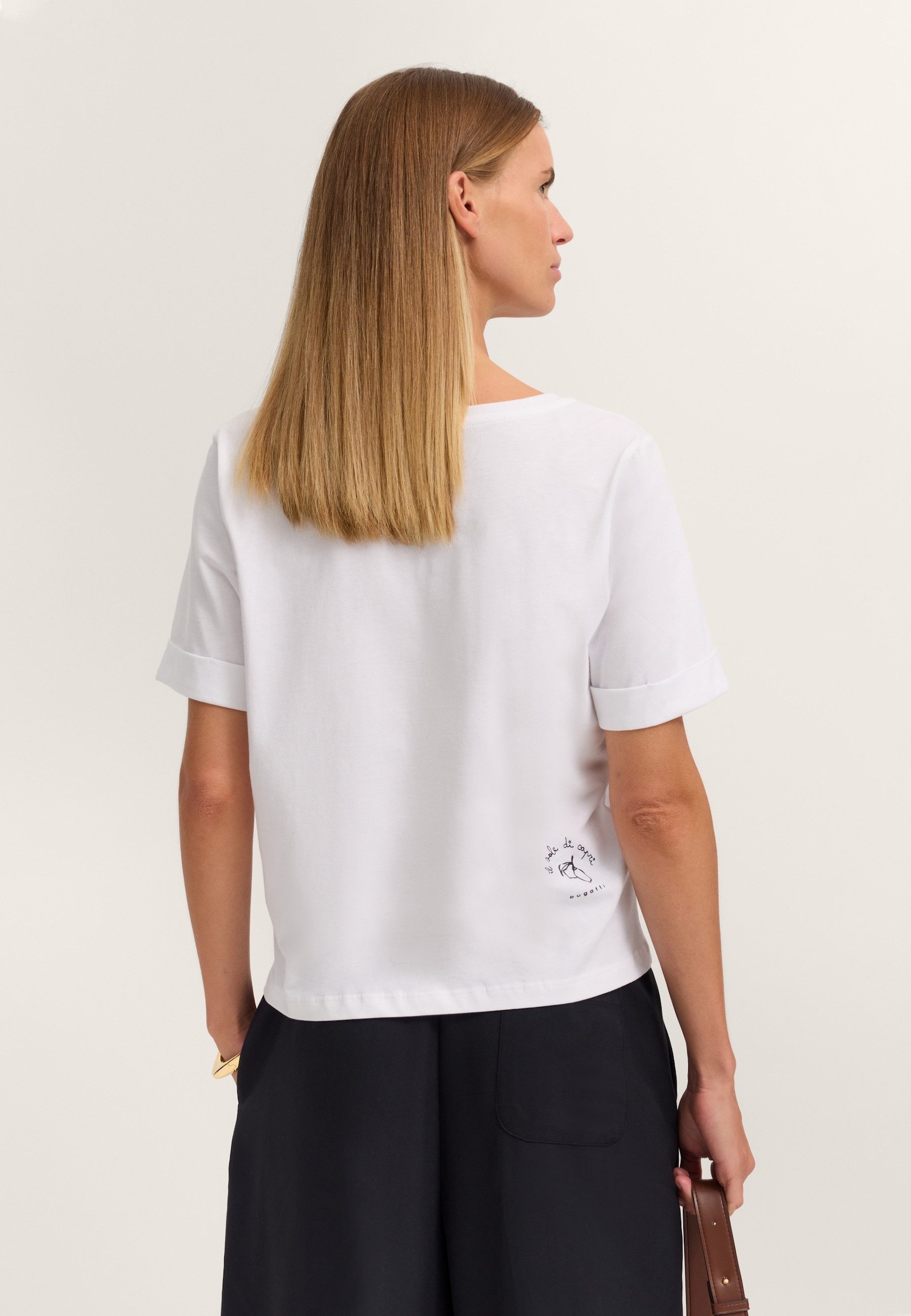 bugatti T-Shirt Modern Fit aus Baumwolle