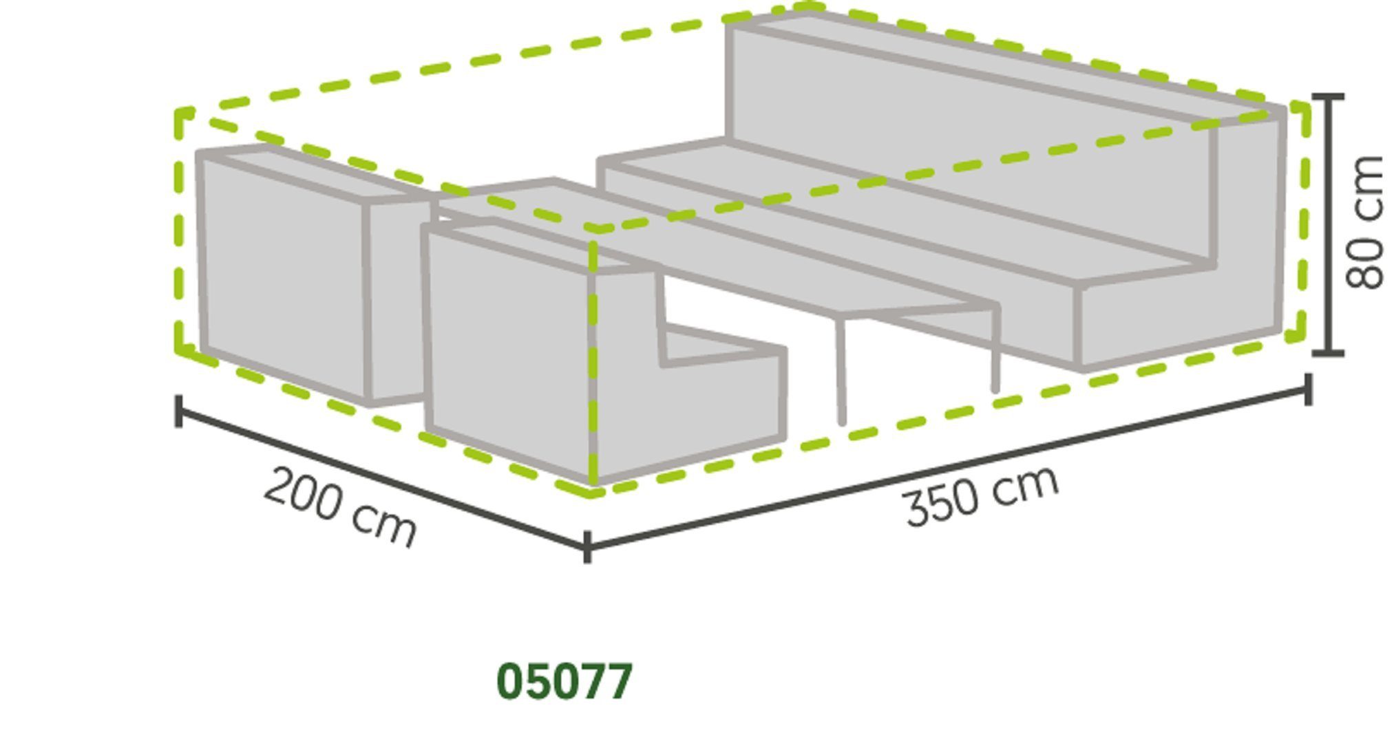 Gardissimo Gartenmöbel-Schutzhülle Larino Atmungsaktiv, frostbeständig, wasserdicht, Premium 344493 (Packung, 1-St., Premium Schutzhülle), 350 x 200 x 80 cm