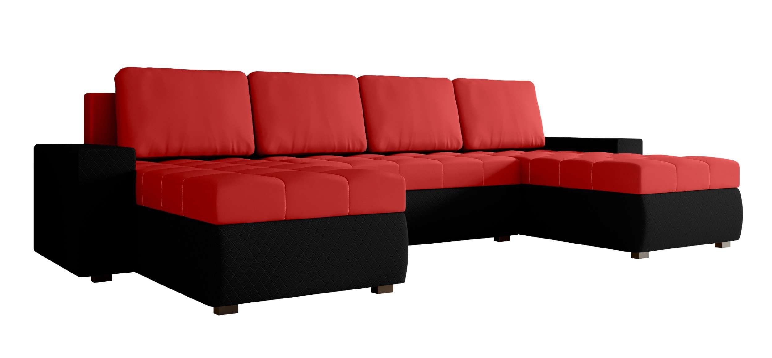 Sofa, Amelia, Modern Eckcouch, Bettfunktion, Stylefy Bettkasten, mit mit U-Form, Wohnlandschaft Sitzkomfort, Design