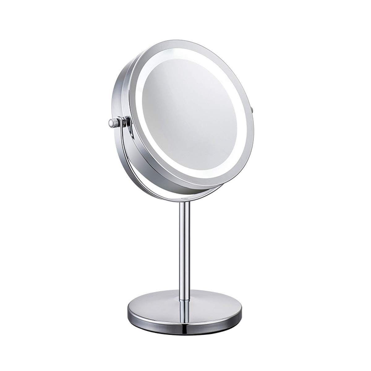 Haiaveng Kosmetikspiegel Kosmetikspiegel mit LED Beleuchtung - 360° drehbar, 5X Vergrößerung
