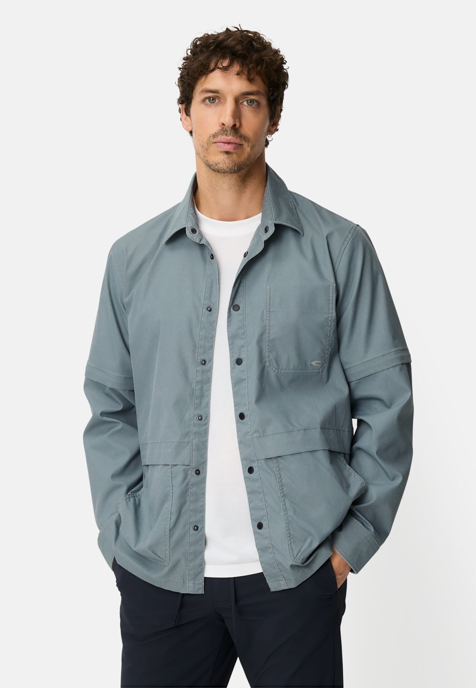 Hemdjacke mit Zip-Off Ärmel Langarm