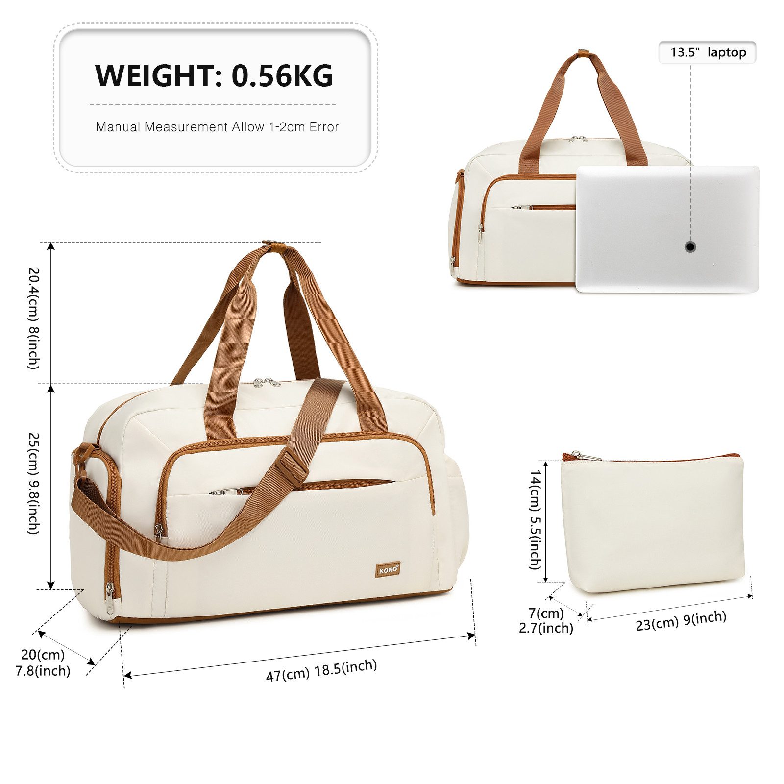 KONO Reisetasche Vielseitiges Reise Wochenendtaschen Set günstig online kaufen