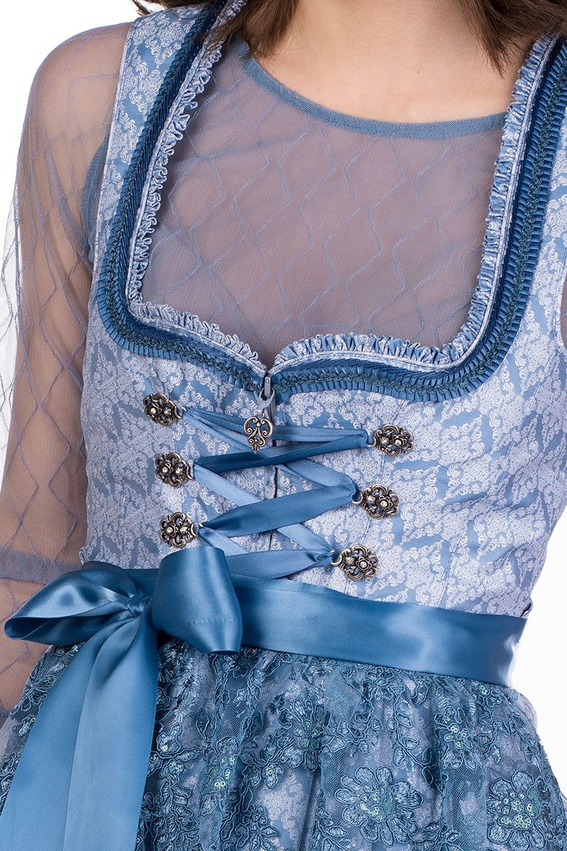 MarJo Dirndl Mini Dirndl 2tlg. - ALESSA - wasserblau günstig online kaufen